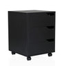 Archivador rodante ORGANISER I negro con tres cajones y cuatro ruedas de hjh OFFICE
