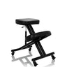 Silla ergonómica de rodillas ORTHONI negra con asientos acolchados y ruedas de hjh OFFICE
