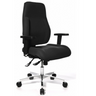 Silla de oficina profesional P91 AL.G3 negra con reposabrazos y base de estrella brillante de Topstar
