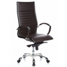 Sillón de oficina profesional PARMA 20 marrón con tapizado acolchado y base brillante de hjh OFFICE