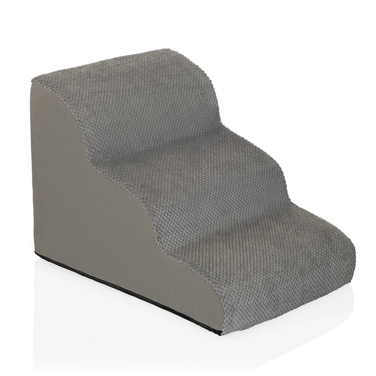 Escalera para mascotas PAWY STEP 3 gris con superficie estructurada y dos peldaños de hjh LIVING