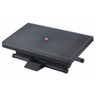 Reposapiés negro PIEDINO STRIPE PRO con superficie acanalada y palanca de ajuste de hjh OFFICE