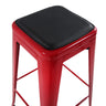 Cojín del asiento PILOW II negro sobre un taburete rojo de hjh OFFICE
