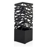 Soporte para paraguas negro PLUVARIS con patrón de rejilla geométrica en la parte superior de hjh LIVING