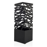 Soporte para paraguas negro PLUVARIS con patrón de rejilla geométrica en la parte superior de hjh LIVING