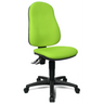 Silla Home Office POINT 60 con tapizado verde y base negra con ruedas de Topstar