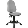 Silla Home Office POINT 60 con tapizado de tela gris y base de estrella negra con ruedas de Topstar