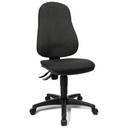Silla Home Office POINT 60 con tapizado de tela color antracita y base con ruedas de Topstar