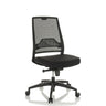 Silla de oficina profesional PORTO ECO I en negro con respaldo de malla y asiento acolchado de hjh OFFICE
