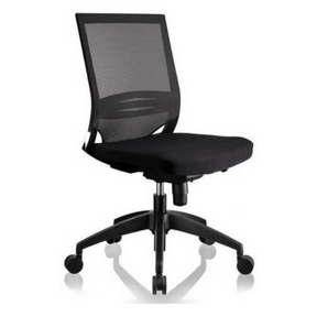 Silla de oficina profesional PORTO ECO negra con respaldo de malla y asiento acolchado de hjh OFFICE