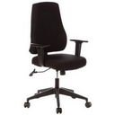Silla de oficina profesional PRO-TEC 100 negra con reposabrazos y base con ruedas de hjh OFFICE