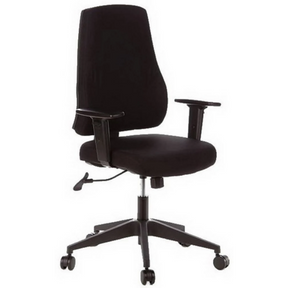 Silla de oficina profesional PRO-TEC 100 negra con reposabrazos y base con ruedas de hjh OFFICE