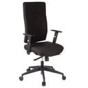 Silla de oficina profesional PRO-TEC 300 negra con respaldo alto y reposabrazos sobre ruedas de hjh OFFICE
