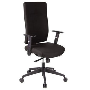 Silla de oficina profesional PRO-TEC 300 negra con respaldo alto y reposabrazos sobre ruedas de hjh OFFICE