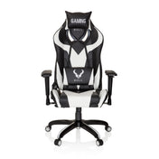 Silla gaming PROMOTER I en combinación de colores blanco y negro con cojines cervical y lumbar de hjh OFFICE