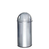 Papelera PUSH 35L de cromo brillante con tapa push de hjh OFFICE