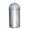 Papelera PUSH 50L de cromo brillante con tapa push de hjh OFFICE