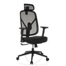 Silla de oficina profesional RALOO ECO negra con respaldo de malla, reposacabezas y reposabrazos de hjh OFFICE