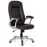 Silla gaming RELAX AB100 en color negro con franjas decorativas rojas y patrón acolchado de MyBuero