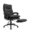Sillón de oficina Home Office RELAX CL 200 negro de cuero sintético con reposapiés extensible de MyBuero