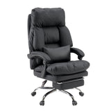 Sillón de oficina Home Office Relax Legoro negro con reposapiés extensible y cojín lumbar de MyBuero