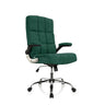 Sillón de oficina Home Office RELAX WD 100 en pana verde oscuro con base brillante de MyBuero