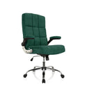 Sillón de oficina Home Office RELAX WD 100 en pana verde oscuro con base brillante de MyBuero