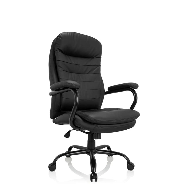 Silla giratoria RELAX XXL B de cuero sintético negro con tapizado acolchado de hjh OFFICE