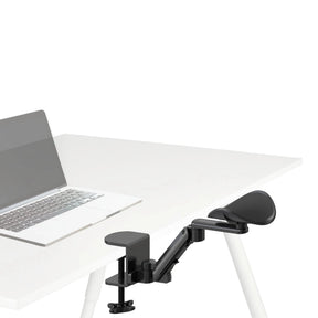Apoyabrazos negro RELEX RT1 con fijación a la mesa y brazo articulado ajustable de hjh OFFICE