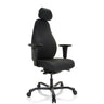 Sillón de oficina profesional RESISTIO XXL negro con reposacabezas y reposabrazos de hjh OFFICE