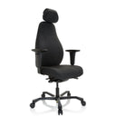 Sillón de oficina profesional RESISTIO XXL negro con reposacabezas y reposabrazos de hjh OFFICE