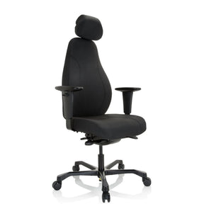 Sillón de oficina profesional RESISTIO XXL negro con reposacabezas y reposabrazos de hjh OFFICE