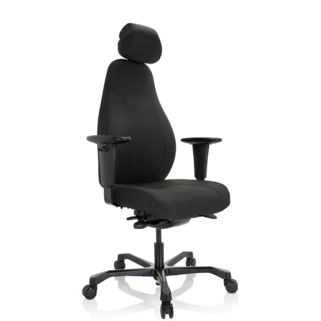 Sillón de oficina profesional RESISTIO XXL negro con reposacabezas y reposabrazos de hjh OFFICE