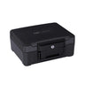 Caja fuerte negra Safe Compact Slim con carcasa robusta y una cerradura de hjh OFFICE