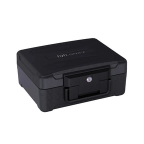 Caja fuerte negra Safe Compact Slim con carcasa robusta y una cerradura de hjh OFFICE