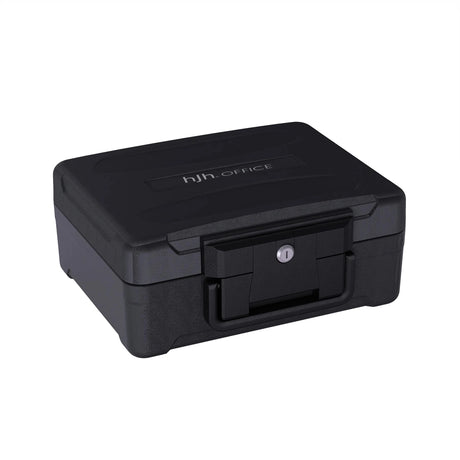 Caja fuerte negra Safe Compact Slim con carcasa robusta y una cerradura de hjh OFFICE