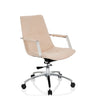 Silla Home Office SARANTO II en beige con reposabrazos y base cromada de hjh OFFICE