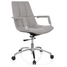 Silla Home Office SARANTO con tapicería de tela gris claro y base cromada de hjh OFFICE