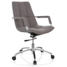 Silla Home Office SARANTO con tapizado de tela gris y base plateada de hjh OFFICE