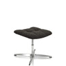 Taburete tapizado negro SARANTO con funda de tela y base metálica de cuatro brazos de hjh OFFICE