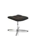 Taburete tapizado negro SARANTO con funda de tela y base metálica de cuatro brazos de hjh OFFICE