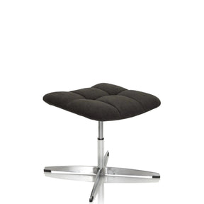 Taburete tapizado negro SARANTO con funda de tela y base metálica de cuatro brazos de hjh OFFICE
