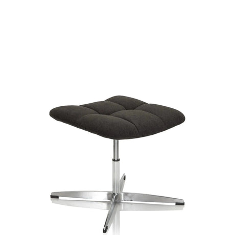 Taburete tapizado negro SARANTO con funda de tela y base metálica de cuatro brazos de hjh OFFICE