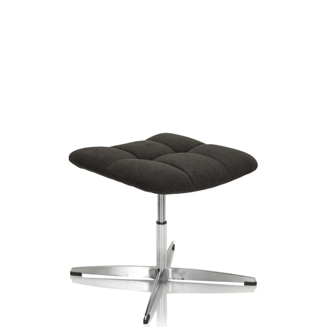 Taburete tapizado negro SARANTO con funda de tela y base metálica de cuatro brazos de hjh OFFICE
