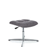 taburete tapizado gris SARANTO con funda de tela, acolchado y base en forma de estrella de cuatro brazos de hjh OFFICE