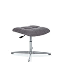 taburete tapizado gris SARANTO con funda de tela, acolchado y base en forma de estrella de cuatro brazos de hjh OFFICE