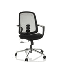 Silla Home Office SEDIOLO B negra con respaldo de malla y base brillante de hjh OFFICE