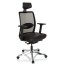 Sillón de alta gama SENATOR PRO en negro con respaldo de malla y reposacabezas de hjh OFFICE