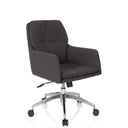 Silla Home Office SHAKE 350 con tapizado de tela gris oscuro y base en estrella brillante de hjh OFFICE