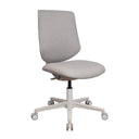 Silla Home Office Sitflex Lady en color taupe con base y ruedas blancas de hjh OFFICE